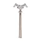 Fisher 13072 Deck Mounted 1/2" Brass Faucet Base with Flex Inlets, Check Stems, Swivel Outlet, and Lever Handles