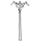 Fisher 13080 Deck Mounted 2-Handle Faucet Base with 14" Flexible Supply Lines and 1/2" Female Inlets