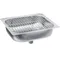 Fisher 1400-0000 Stainless Steel Sink Assembly with Drain and Glass Filler Shank Hole