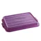 Vollrath 1500-C80 Traex® Color-Mate Purple Allergen Raised Snap-On Food Storage Box Lid - 20" x 15" x 2 1/2"