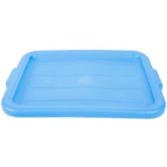 Vollrath 1522-C04 Traex® Color-Mate Blue Recessed Food Storage Box Lid - 20" x 15"