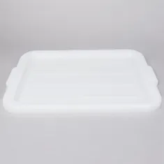 Vollrath 1522-C05 Traex® Color-Mate White Recessed Bus Tub / Food Storage Box Lid - 20" x 15"