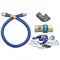 Dormont 16100BPQR60 SnapFast® 60" Gas Connector Kit with Elbow and Restraining Cable - 1" Diameter