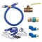 Dormont 16100KIT2S72 Deluxe SnapFast® 72" Gas Connector Kit with Two Swivels and Restraining Cable - 1" Diameter