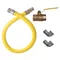 Dormont 16125NPKIT24 24" Stainless Steel Stationary Foodservice Gas Connector Kit - 1 1/4" Diameter