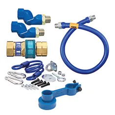Dormont 1675BPQ2SR48 SnapFast® 48" Gas Connector Kit with Two Swivels and Restraining Cable - 3/4" Diameter