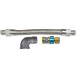 Dormont 1675BQ48 BRAIDED GAS CONNECTOR -- 3/4 DIA., 48 L, ELBOW,