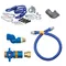 Dormont 1675KITCFS72 Deluxe Safety Quik® 72" Gas Connector Kit with Swivel MAX®, Elbow, and Restraining Cable - 3/4" Diameter