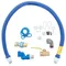 Dormont 1675KITS48 Deluxe 48" Moveable Gas Connector Kit with Swivel MAX®, SnapFast® Quick Disconnect, Two Elbows, and Restraining Cable - 3/4" Diameter