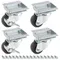 Avantco 178A2PCKIT4 2 3/4" ADA Height Swivel Plate Casters with Mounting Hardware - 4/Set