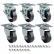 Avantco 178A3PCKIT6 3" Swivel Plate Casters with Mounting Hardware - 6/Set