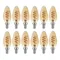 Globe 4.5W Dimmable Amber LED Spiral Filament Edison Lamp, 125 Lumens, 2,000K (B10) - 12/Case