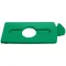 Rubbermaid® 2007885 Slim Jim Recycling Green Rectangular Hinged Bottle Lid Insert