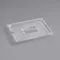 Cambro 20CWCHN135 Camwear 1/2 Size Clear Polycarbonate Handled Lid with Spoon Notch