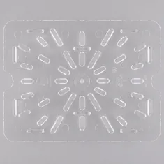 Cambro 20CWD135 Camwear 1/2 Size Clear Polycarbonate Drain Tray