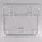 Cambro 20CWL135 Camwear 1/2 Size Clear Polycarbonate FlipLid