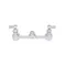 Fisher 2200-CV Wall Mounted 1/2" Brass Faucet Base with 8" Centers, Check Stems, Rigid Outlet, and Lever Handles