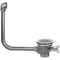 Fisher 22381 DrainKing Brass Knob / Lever Handle Vandal-Resistant Waste Valve with 3 1/2" Sink Opening, 1 1/2" / 2" Drain Opening, Flat Strainer, and Overflow Pipe