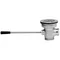 Fisher 24104 Chrome Twist Handle Waste Valve with 3 1/2" Sink Opening, 1 1/2" Drain Opening, Flat Strainer, and Overflow Port