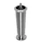 All Points 26-1951 Chrome Stainless Steel 4" Adjustable Equipment Leg; Flange Foot; 1/4"-20 Stud Mount