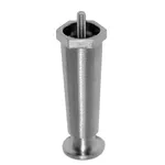 All Points 26-1951 Chrome Stainless Steel 4" Adjustable Equipment Leg; Flange Foot; 1/4"-20 Stud Mount