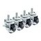 Krowne 28-139S 2" Low-Profile Swivel Stem Caster Set with 1/2"-13 Threading and Side Brakes