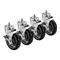 Krowne 28-141S 5" Swivel Stem Caster Set with 1/2"-13 Threading and Side Brakes