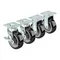 Krowne 28-180S 6" Heavy-Duty Large Plate Caster Set with 4 1/2" x 4 1/8" Plates