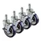 Krowne Economy Series 30-151S 5" Wire Shelving Swivel Stem Caster Set with Side Brakes