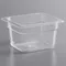 Turbo Air 30211M0100 Equivalent 1/6 Size Clear Polycarbonate Food Pan - 4" Deep