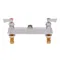Fisher 3300-CV Deck Mounted 1/2" Brass Faucet Base with 8" Centers, Check Stems, Swivel Outlet, and Lever Handles