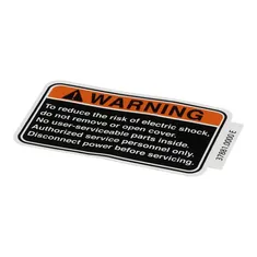 Bunn 37881.0000 Decal, Warning No Svce Parts
