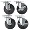 Vollrath 38099 4" Swivel Plate Casters for ServeWell® Hot and Cold Food Tables - 4/Set