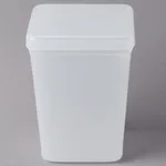 Carlisle 38600CL Storage Container, 2 Quart, 5-1/4"W X 5-1/4"D X 6"H (Approximate), With Lid, Polypropylene, Translucent (Pump Not Included)                                                                            