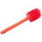 Carlisle 40000EC05 Sparta Spectrum 12" Red Carafe & Server / Bottle Cleaning Brush- 2 3/4" Bristle Diameter