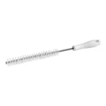 Carlisle 4018002 Sparta Spectrum Valve & Fitting Brush, 15" Long, 1" Dia. Stiff Wire Wound Polyester Bristles, Hanging Hole, White Plastic Handle, White