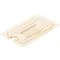 Cambro 40HPCHN150 H-Pan™ 1/4 Size Amber High Heat Handled Flat Lid with Spoon Notch
