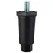 Nemco 47128 2 1/2" Adjustable Black Leg for Heated Displays, Mini Steam Tables, and Countertop Ovens