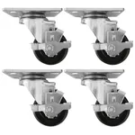Traulsen CK3 4 5/8" Plate Casters with Brakes   - 4/Set