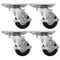 Traulsen CK3 4 5/8" Plate Casters with Brakes   - 4/Set