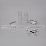 Crathco 5114 Double 2.4 Gallon Plastic Refrigerated Beverage Dispenser Bowl and Drip Tray Assembly Kit