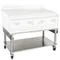MagiKitch'n 5225-1511908-C 48" x 26 1/2" Mobile Stainless Steel Heavy Duty Equipment Stand with Undershelf