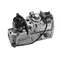 All Points 54-1041 Low Profile Gas Valve; Natural Gas; 1/2" Gas In / Out; (2) 1/2" Gas Out (Side); 1/4" Pilot Out; Millivolt Actuator