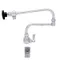 Fisher 54836 Deck Mounted Stainless Steel Pot Filler with 24" Double-Jointed Swing Nozzle, 5 GPM Flow, Lever Handle, and Elbow