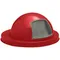 Witt Industries 5555RD Red Steel Push Door Dome Top Lid for 48 and 55 Gallon Trash Receptacles