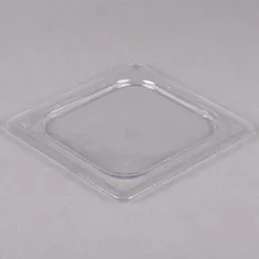 Cambro 60CWC135 Camwear 1/6 Size Clear Polycarbonate Flat Lid