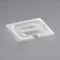 Cambro 60CWCHN135 Camwear 1/6 Size Clear Polycarbonate Handled Lid with Spoon Notch
