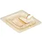 Cambro 60HPCHN150 H-Pan™ 1/6 Size Amber High Heat Handled Lid with Spoon Notch