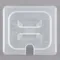 Cambro 60PPCHN190 1/6 Size Translucent Polypropylene Handled Lid with Spoon Notch
