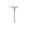 Fisher 63592 Single Deck Mount Faucet Base with 1/2" Control Valves, Swivel Stems, and Lever Handles